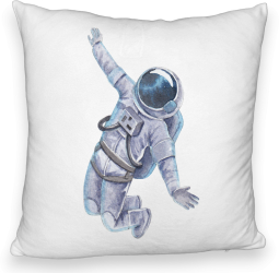Perna Decorativa Fluffy Model On the Moon 40x40 cm Alba Husa Detasabila Burduf 