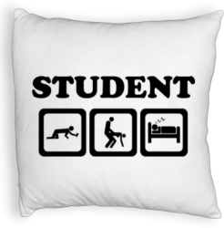 Perna Decorativa Fluffy Model Student 40x40 cm Alba Husa Detasabila Burduf 