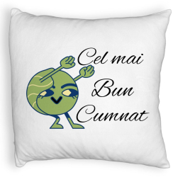Perna Decorativa Fluffy pentru Cumnat 4 40x40 cm Alba Husa Detasabila Burduf 