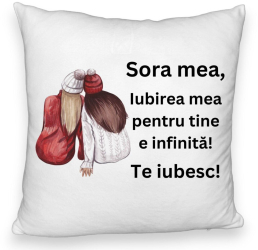 Perna Decorativa Fluffy Sora mea 1 40x40 cm Alba Husa Detasabila Burduf 