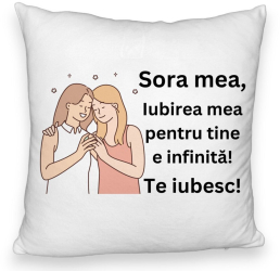 Perna Decorativa Fluffy Sora mea 13 40x40 cm Alba Husa Detasabila Burduf 