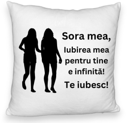 Perna Decorativa Fluffy Sora mea 15 40x40 cm Alba Husa Detasabila Burduf 