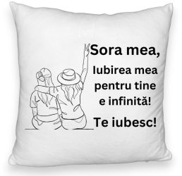 Perna Decorativa Fluffy Sora mea 8 40x40 cm Alba Husa Detasabila Burduf 
