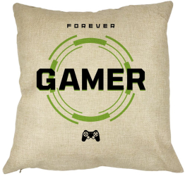 Perna Decorativa Forever Gamer 40x40 cm Husa Detasabila Burduf 