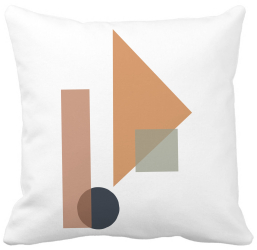 Perna Decorativa Forme Geometrice 1 Multicolor 40x40 cm Alba Mata Husa Detasabila Burduf 