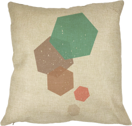 Perna Decorativa Forme Geometrice 2 Multicolor 40x40 cm Husa Detasabila Burduf 