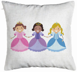 Perna Decorativa Model 3 Printese 40x40 cm Alb Murdar Husa Detasabila Burduf 