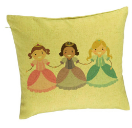 Perna Decorativa Model 3 Printese 40x40 cm Verde Husa Detasabila Burduf 