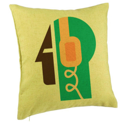 Perna Decorativa Model Abstract 40x40 cm Verde Husa Detasabila Burduf 