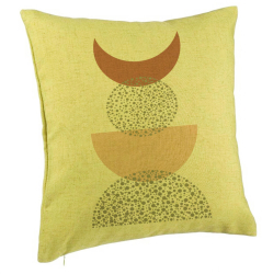 Perna Decorativa Model Abstract Creativ 10 40x40 cm Verde Husa Detasabila Burduf 