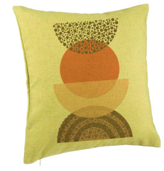 Perna Decorativa Model Abstract Creativ 11 40x40 cm Verde Husa Detasabila Burduf
