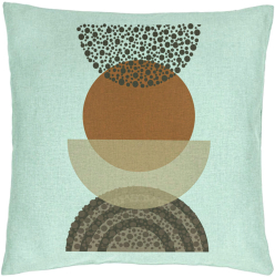 Perna Decorativa Model Abstract Creativ 11 40x40 cm Verde Menta Husa Detasabila Burduf 