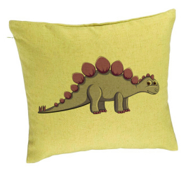 Perna Decorativa Model copii Dinozaur Mov 40x40 cm Verde Husa Detasabila Burduf 