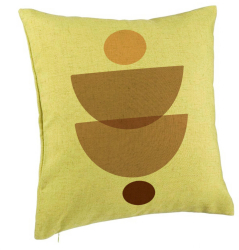 Perna Decorativa Model cu Model Abstract Creativ 3 40x40 cm Verde Husa Detasabila Burduf 