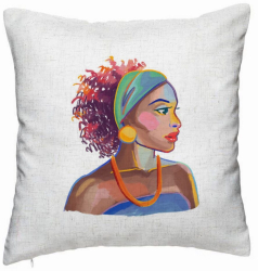 Perna Decorativa Model Golden African 40x40 cm Alb Murdar Husa Detasabila Burduf 