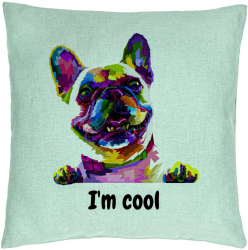 Perna Decorativa Model Im cool Colorful 40x40 cm Verde Menta Husa Detasabila Burduf 