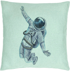 Perna Decorativa Model On the Moon 40x40 cm Verde Menta Husa Detasabila Burduf 