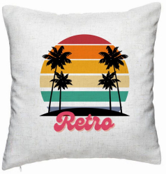 Perna Decorativa Model Retro 40x40 cm Alb Murdar Husa Detasabila Burduf 