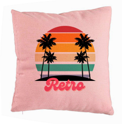 Perna Decorativa Model Retro 40x40 cm Roz Husa Detasabila Burduf 