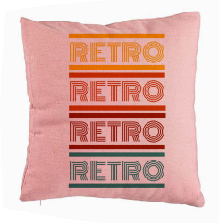 Perna Decorativa Model Retro Colors 40x40 cm Roz Husa Detasabila Burduf 
