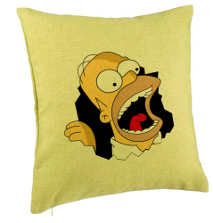 Perna Decorativa Model Simpsons Homer 2 40x40 cm Verde Husa Detasabila Burduf 