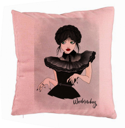 Perna Decorativa Model Wednesday Addams Dancing Hands 3 40x40 cm Roz Husa Detasabila Burduf 