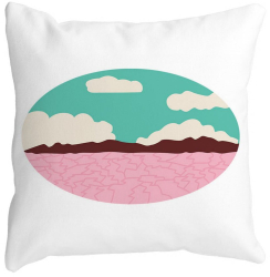 Perna Decorativa Patrata Colorize 40x40 cm Alba Mata Husa Detasabila Burduf 