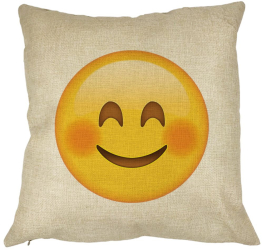 Perna Decorativa Patrata Emoji Rusinos 40x40 cm Husa Detasabila Burduf 