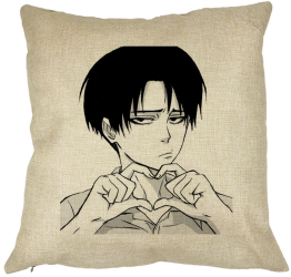 Perna Decorativa Patrata Love You Levi 40x40 cm Husa Detasabila Burduf 