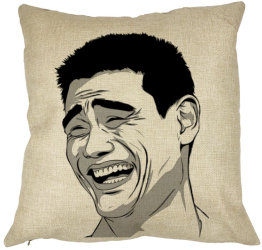 Perna Decorativa Patrata Meme 40x40 cm Husa Detasabila Burduf 