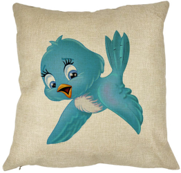 Perna Decorativa Patrata TweetTweet 40x40 cm Husa Detasabila Burduf 