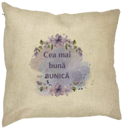 Perna Decorativa pentru Bunica 1 40x40 cm Husa Detasabila Burduf 