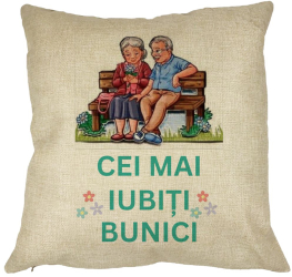 Perna Decorativa pentru Bunici 9 40x40 cm Husa Detasabila Burduf 