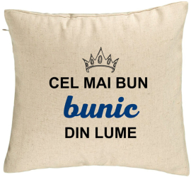 Perna Decorativa pentru Bunicul 1 40x40 cm Bej Husa Detasabila Burduf 