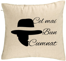 Perna Decorativa pentru Cumnat 2 40x40 cm Bej Husa Detasabila Burduf 