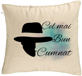 Perna Decorativa pentru Cumnat 3 40x40 cm Bej Husa Detasabila Burduf 
