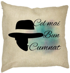 Perna Decorativa pentru Cumnat 3 40x40 cm Husa Detasabila Burduf 