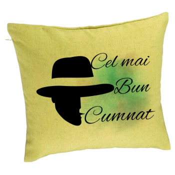 Perna Decorativa pentru Cumnat 3 40x40 cm Verde Husa Detasabila Burduf 