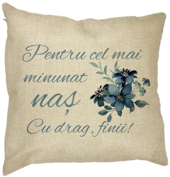 Perna Decorativa pentru Nas 1 40x40 cm Husa Detasabila Burduf 