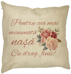 Perna Decorativa pentru Nasa 1 40x40 cm Husa Detasabila Burduf 