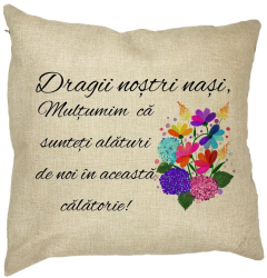 Perna Decorativa pentru Nasi 1 40x40 cm Husa Detasabila Burduf 