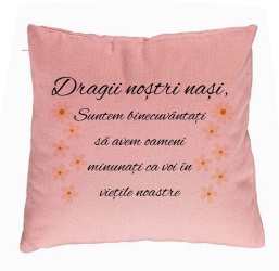 Perna Decorativa pentru Nasi 3 40x40 cm Roz Husa Detasabila Burduf 