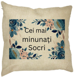 Perna Decorativa pentru Socri 1 40x40 cm Husa Detasabila Burduf 