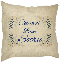 Perna Decorativa pentru Socrul 1 40x40 cm Husa Detasabila Burduf