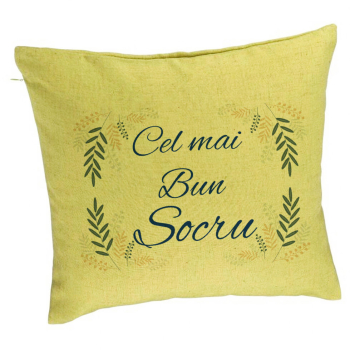 Perna Decorativa pentru Socrul 1 40x40 cm Verde Husa Detasabila Burduf 