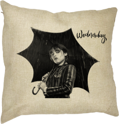 Perna Decorativa Wednesday Addams 3 40x40 cm Husa Detasabila Burduf 