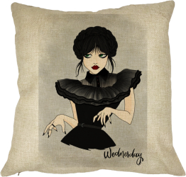 Perna Decorativa Wednesday Addams Dancing Hands 3 40x40 cm Husa Detasabila Burduf 