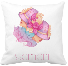 Perna Decorativa Zodia Gemeni 40x40 cm Alba Mata Husa Detasabila Burduf 