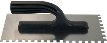 Gletiera inox cu zimti 10x10 mm maner din plastic 13x27 cm 