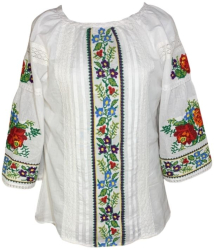 Bluza dama casual R 124 marime 2XL alb/bleu 